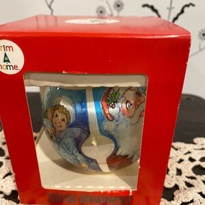 Trim A Home Satin Ornament with Santa and Child